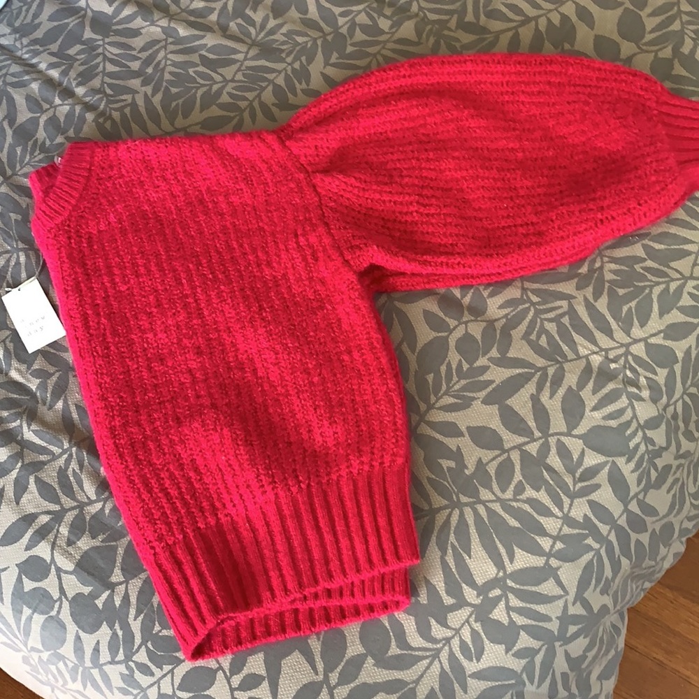 Pink balloon sleeve sweater ⭐️NWT⭐️